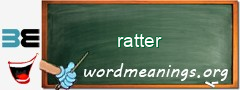 WordMeaning blackboard for ratter